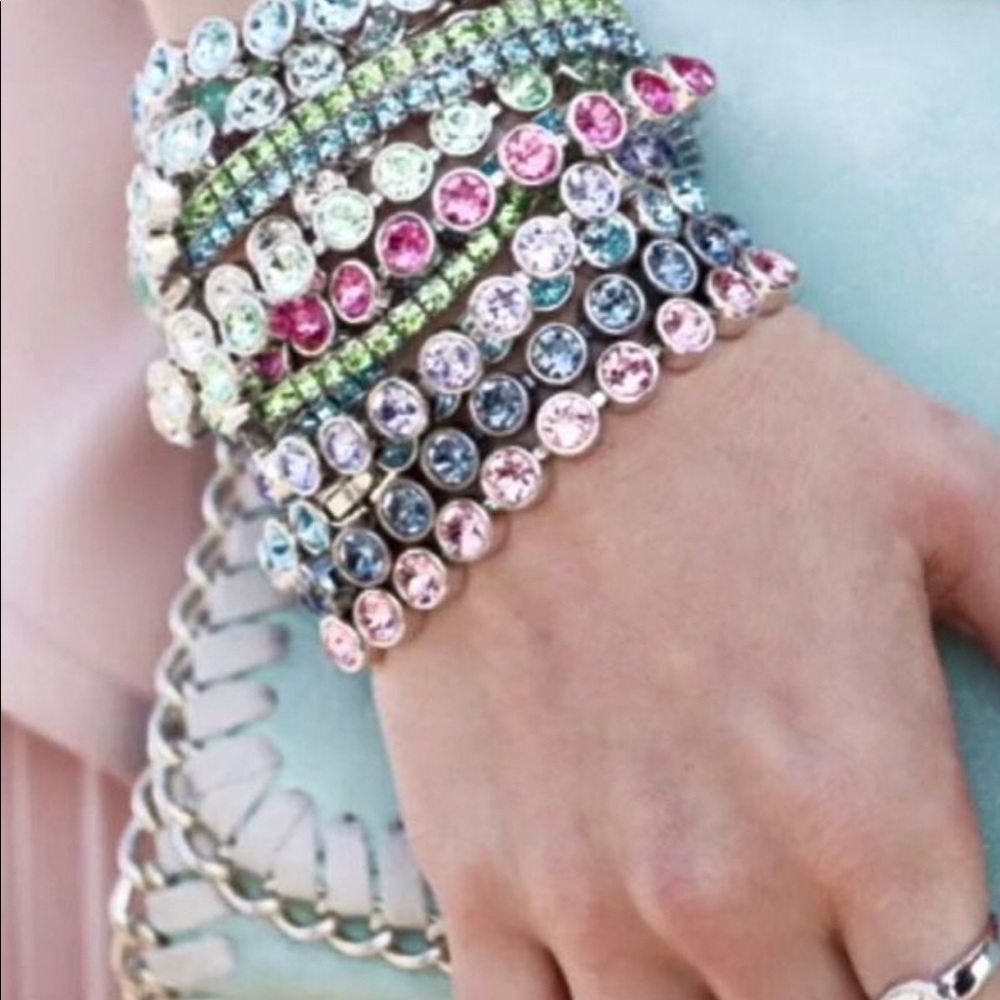 Touchstone Crystal by Swarovski ICE BRACELET rhodium with white crystals BNIB - Picture 3 of 6